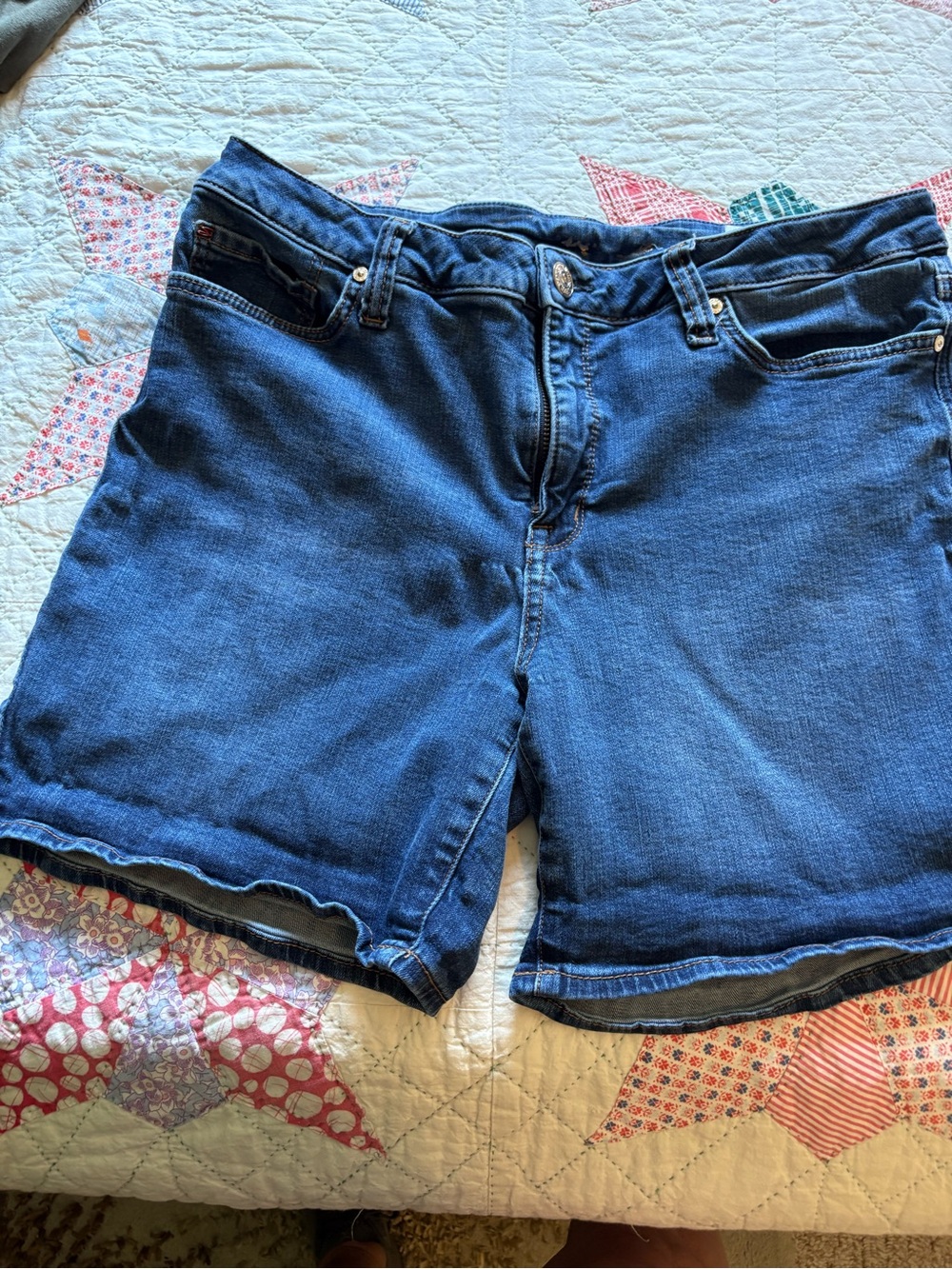 Seven7 Women's Dark Blue Denim Shorts
